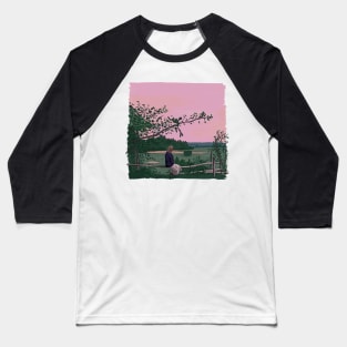 Andrei Tarkovsky's The Mirror Scene Illustration Baseball T-Shirt